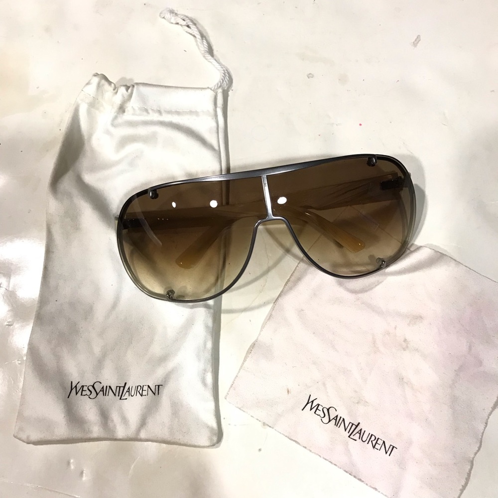 YSL YVES SAINT LAURENT Tinted Aviator Sunglasses - Picture 7 of 8